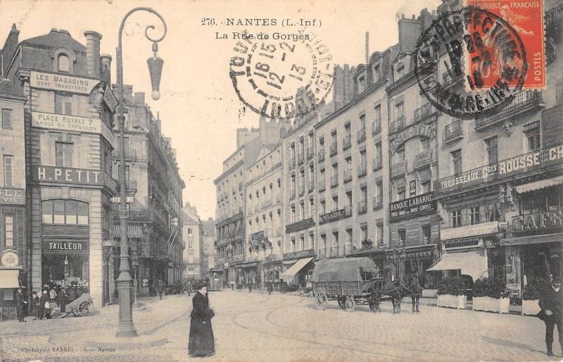 Carte postale ancienne Nantes - La Rue De Gorges à Nantes