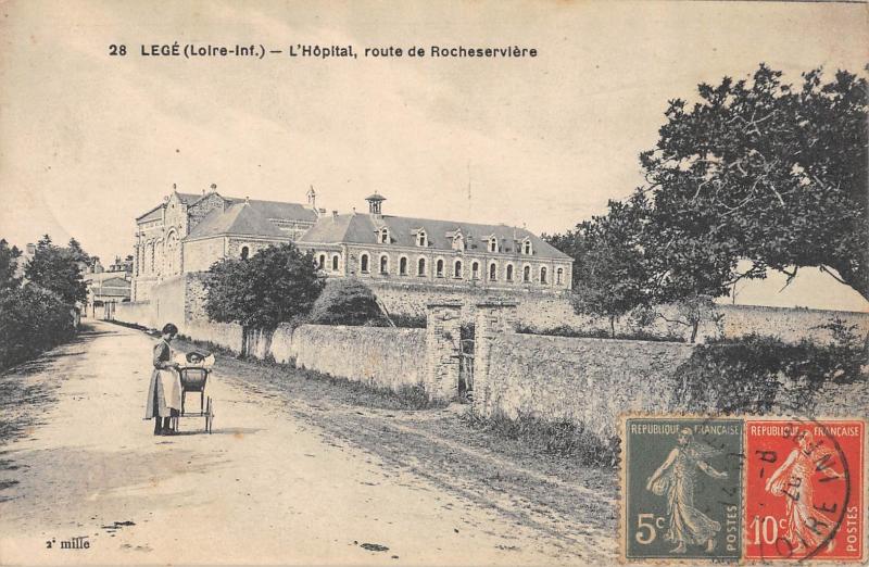 Carte postale ancienne Lege - L'Hopital - Route De Rocheserviere à Legé