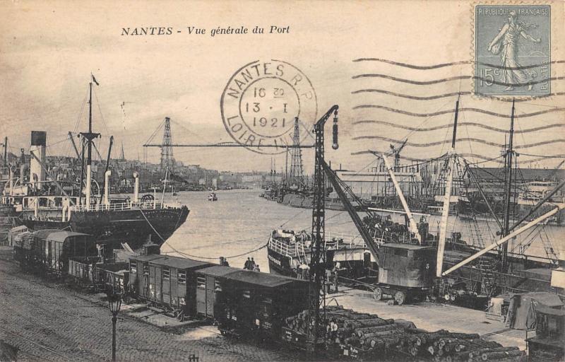 Carte postale ancienne Nantes - Vue Generale Du Port à Nantes