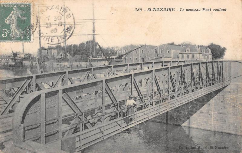 Carte postale ancienne Saint Nazaire - Le Nouveau Pont Roulant à Saint-Nazaire