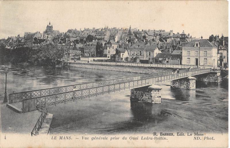 Carte postale ancienne Le Mans - Vue Generale Prise Du Quai Ledru Rollin au Mans
