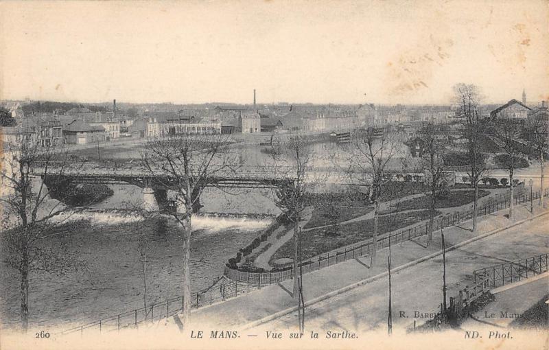 Carte postale ancienne Le Mans - Vue Sur La Sarthe au Mans