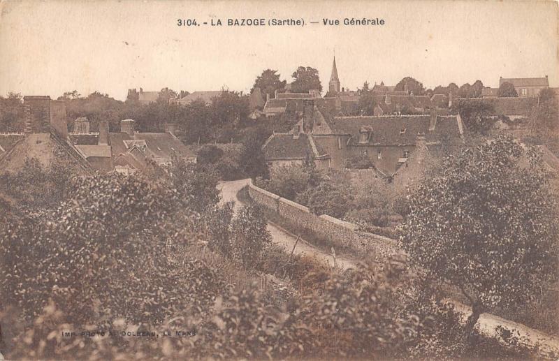 Carte postale ancienne La Bazoge - Vue Generale à La Bazoge