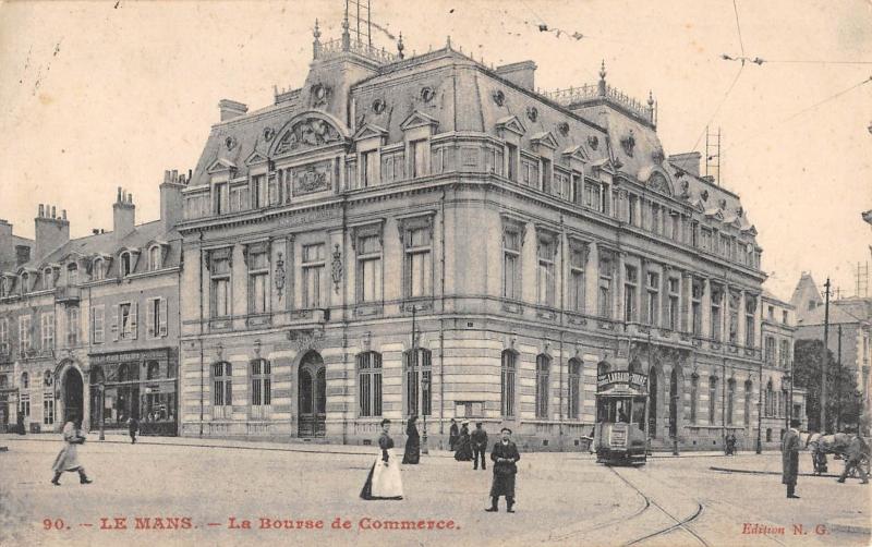 Carte postale ancienne Le Mans - La Bourse Du Commerce au Mans