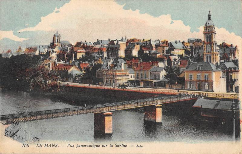 Carte postale ancienne Le Mans - Vue Panoramique De La Sarthe au Mans