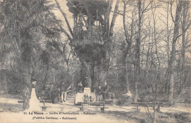Carte postale ancienne Le Mans - Jardin D'Horticulture - Robinson au Mans