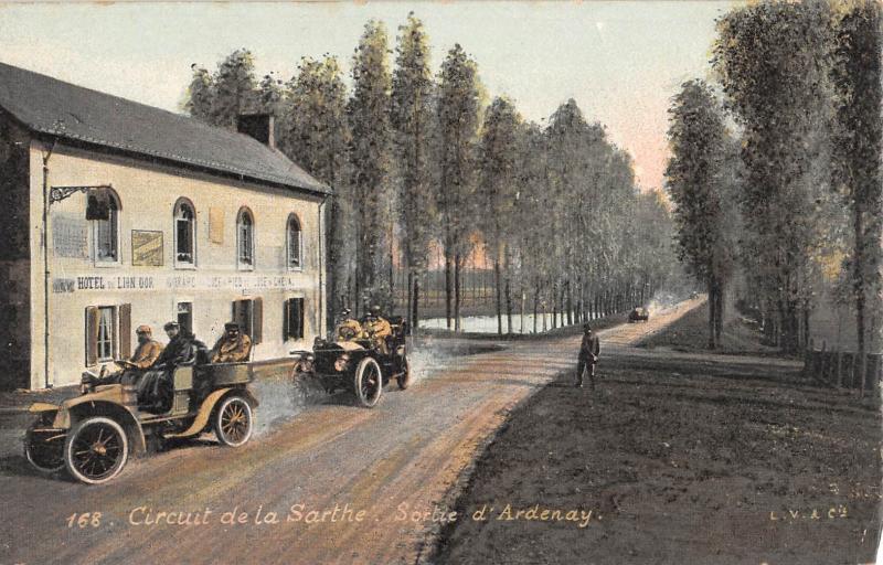Carte postale ancienne Circuit De La Sarthe - Sortie D'Ardenay - Voiture