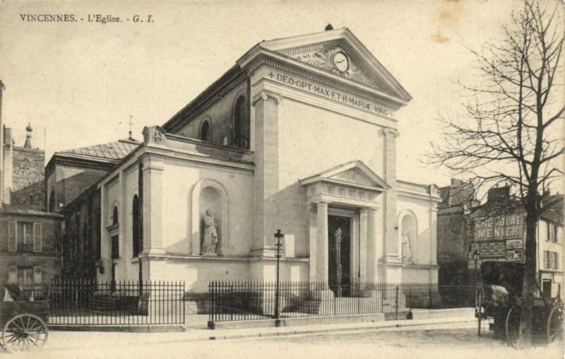 Carte postale ancienne Vincennes-L'Eglise à Vincennes