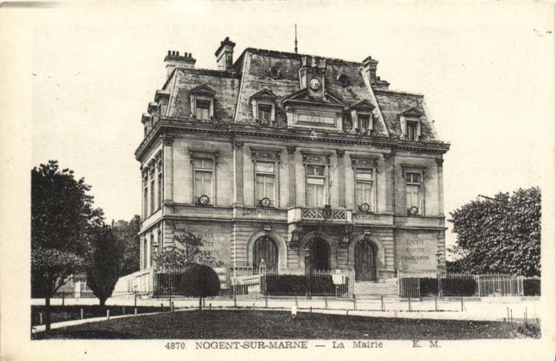 Carte postale ancienne Nogent Sur Marne-La Mairie à Nogent-sur-Marne