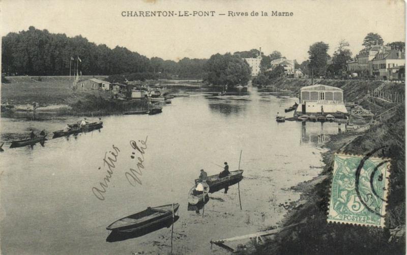 Carte postale ancienne Charenton Le Pont-Rives de la Marne à Charenton-le-Pont