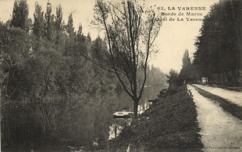 Carte postale ancienne Bords de Marne-Quai de La Varenne