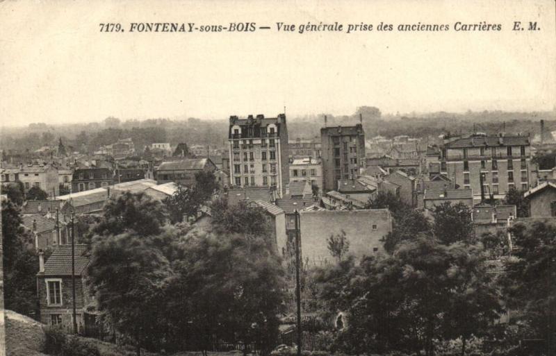 Carte postale ancienne Fontenay sous Bois-Carriéres à Fontenay-sous-Bois