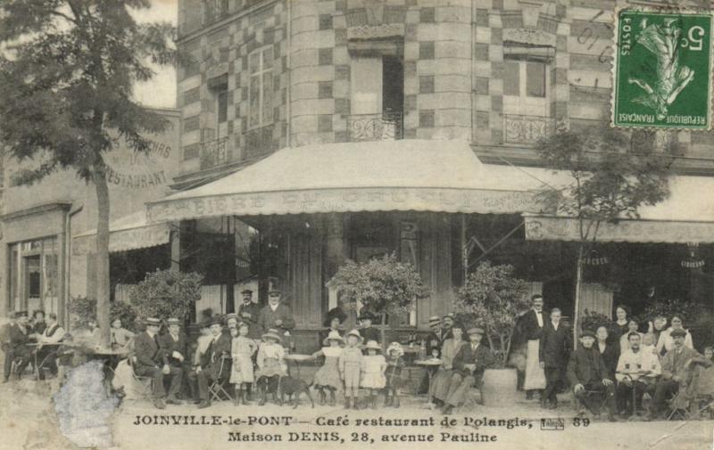 Carte postale ancienne Joinville le Pont-Café restaurant de Polangis à Joinville-le-Pont