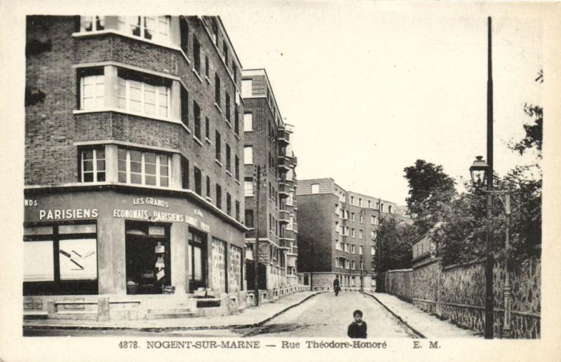 Carte postale ancienne Nogent Sur Marne-Rue Théodore Honoré à Nogent-sur-Marne