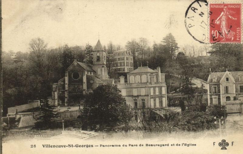 Carte postale ancienne Villeneuve Saint-Georges-Panorama du Pare à Villeneuve-Saint-Georges