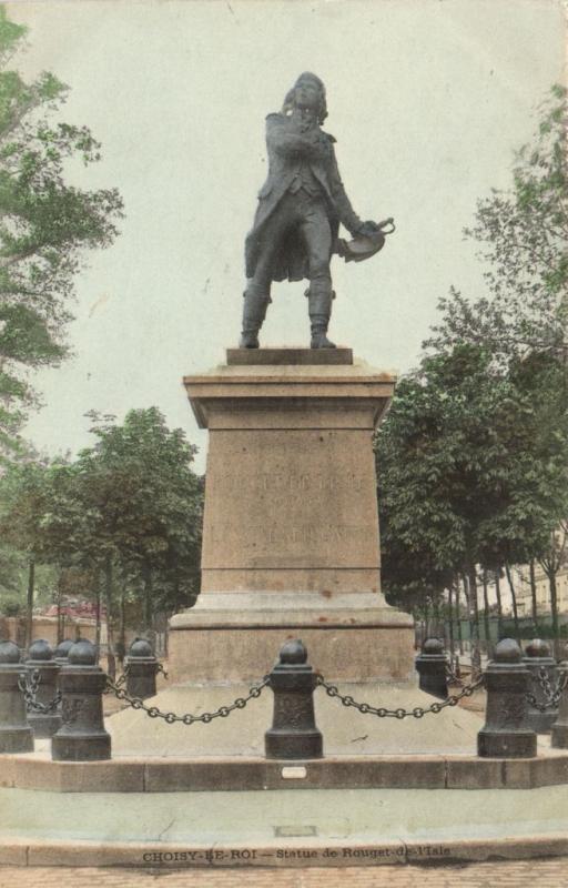 Carte postale ancienne Choisy Le Roi-Statue de Rouget de l'Isle à Choisy-le-Roi