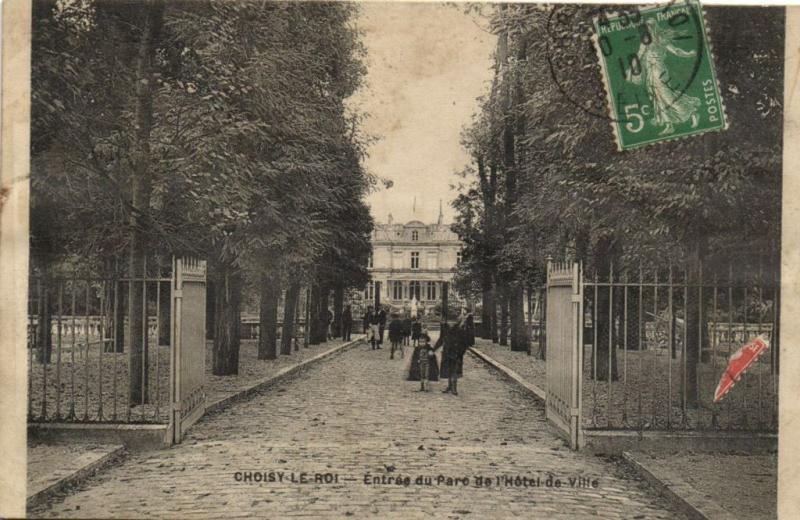 Carte postale ancienne Choisy le roi-Entrée du Parc de l'Hotel à Choisy-le-Roi