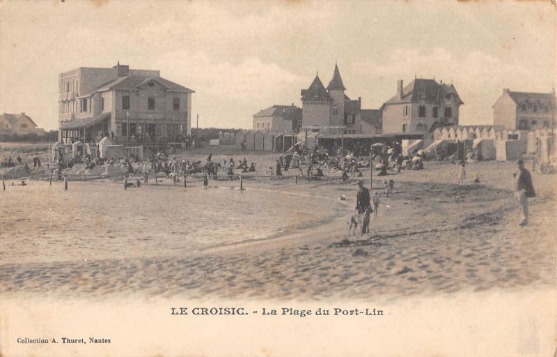 Carte postale ancienne Le Croisic - La Plage Du Port Lin au Croisic