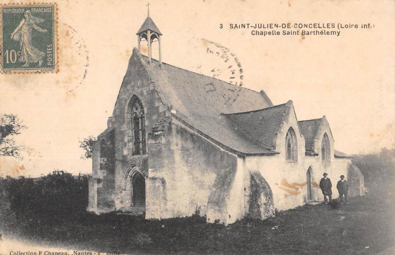 Carte postale ancienne Saint Julien De Concelles - Chapelle Saint Barthelemy à Saint-Julien-de-Concelles