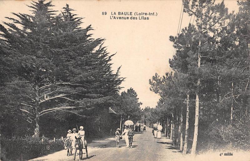 Carte postale ancienne La Baule - L'Avenue Des Lilas