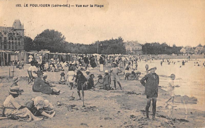 Carte postale ancienne Le Pouliguen - Vue Sur La Plage au Pouliguen