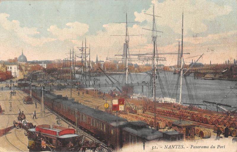 Carte postale ancienne Nantes - Panorama Du Port à Nantes