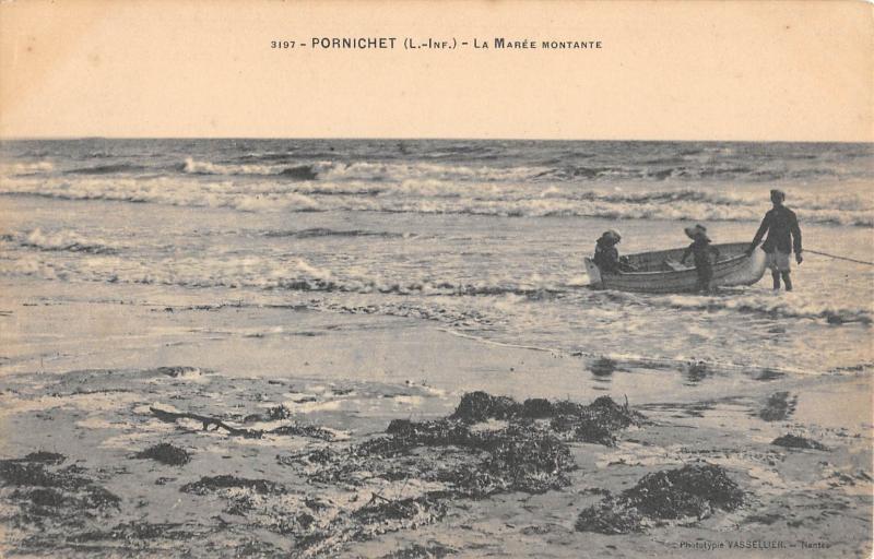 Carte postale ancienne Pornichet - La Maree Montante à Pornichet