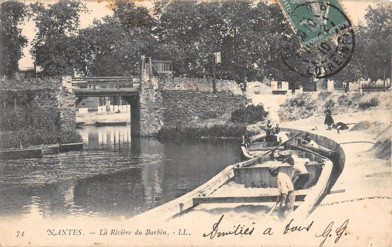Carte postale ancienne Nantes - La Riviere Du Barbin à Nantes
