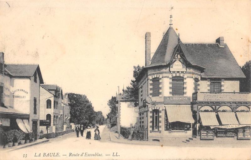 Carte postale ancienne La Baule - Route D'Escoublac