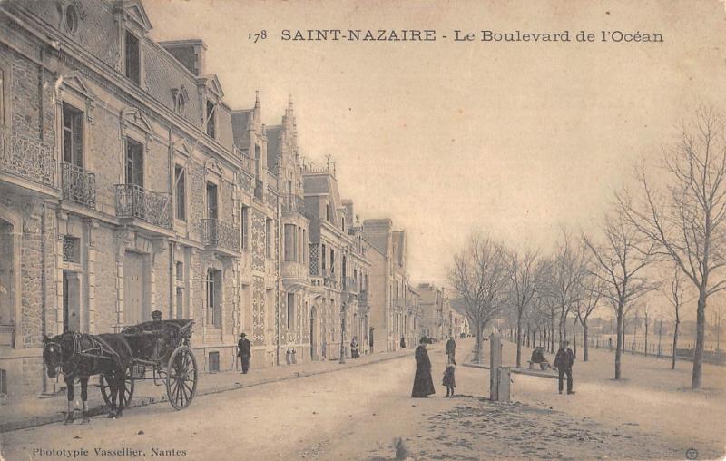 Carte postale ancienne Saint Nazaire - Le Boulevard De L'Ocean à Saint-Nazaire