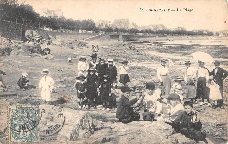 Carte postale ancienne Saint Nazaire - La Plage à Saint-Nazaire