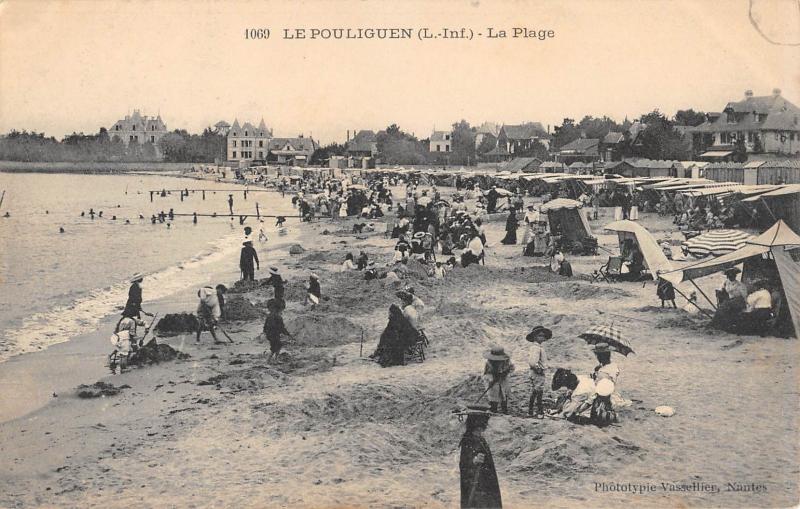 Carte postale ancienne Le Pouliguen - La Plage au Pouliguen