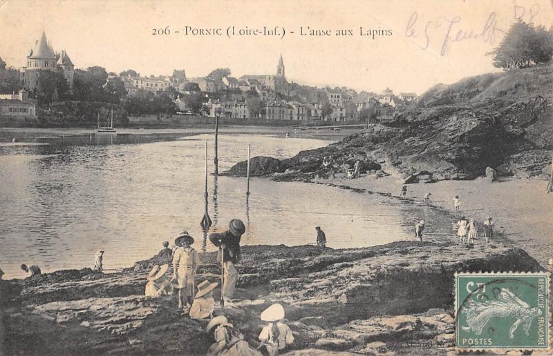 Carte postale ancienne Pornic - L'Anse Aux Lapins à Pornic