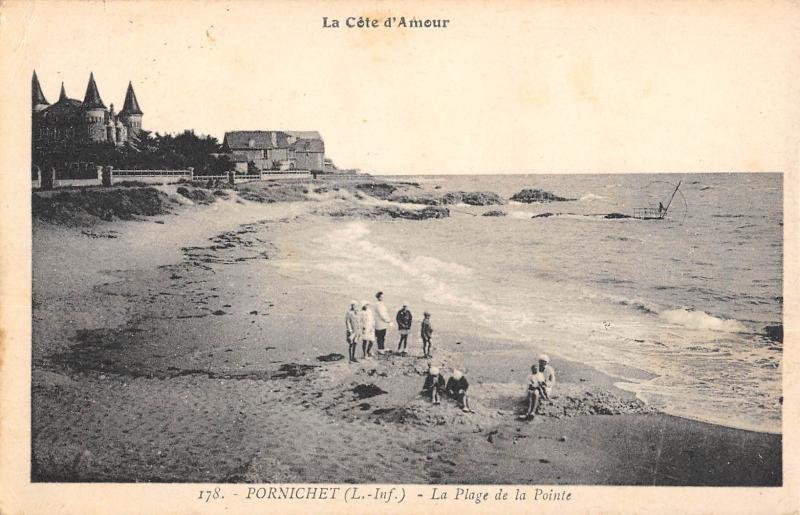 Carte postale ancienne Pornichet - La Plage De La Pointe à Pornichet