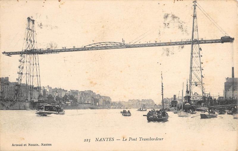 Carte postale ancienne Nantes - Le Pont Transbordeur à Nantes