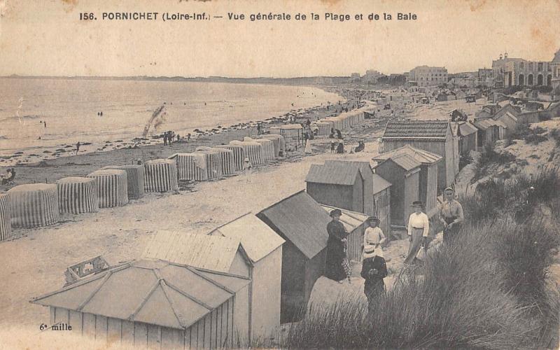 Carte postale ancienne Pornichet - Vue Generale De La Plage Et De La Baie à Pornichet