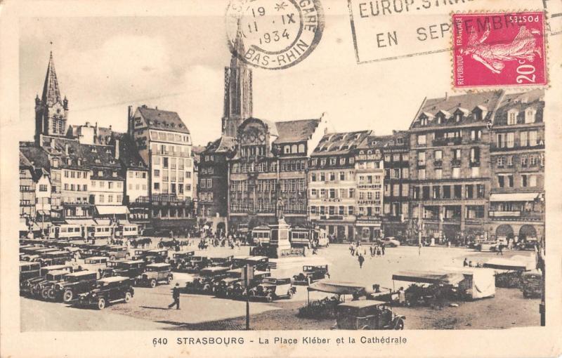 Carte postale ancienne Strasbourg - Place Kleber à Strasbourg
