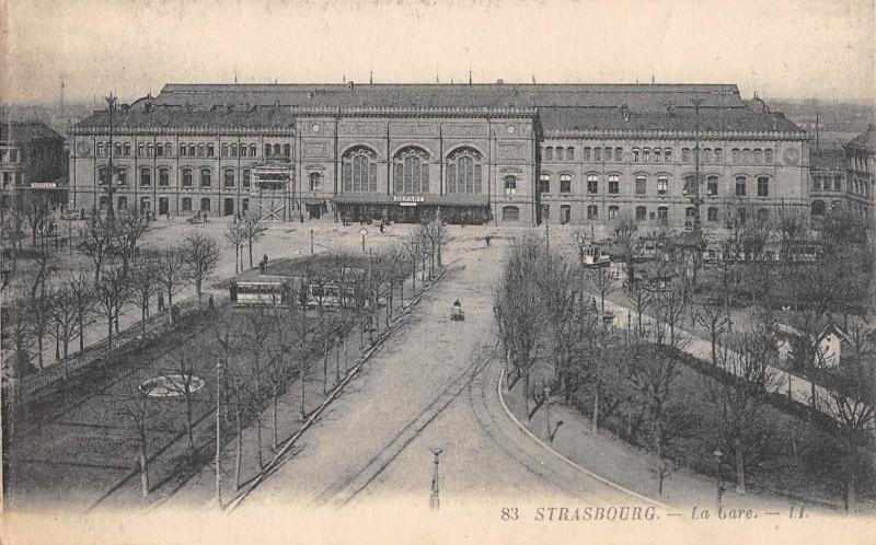 Carte postale ancienne Strasbourg - La Gare à Strasbourg