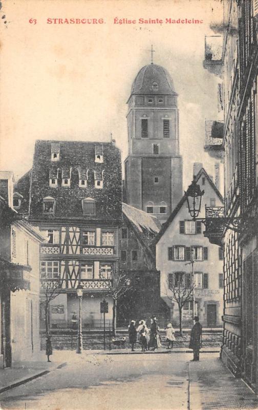 Carte postale ancienne Strasbourg - Eglise Sainte Madeleine à Strasbourg