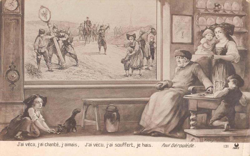 Carte postale ancienne Patriotique - En Alsace - J'Ai Vecu - J'Ai Chante