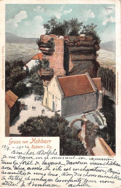 Carte postale ancienne Grusse Von Hohbarr B.zabern i Els
