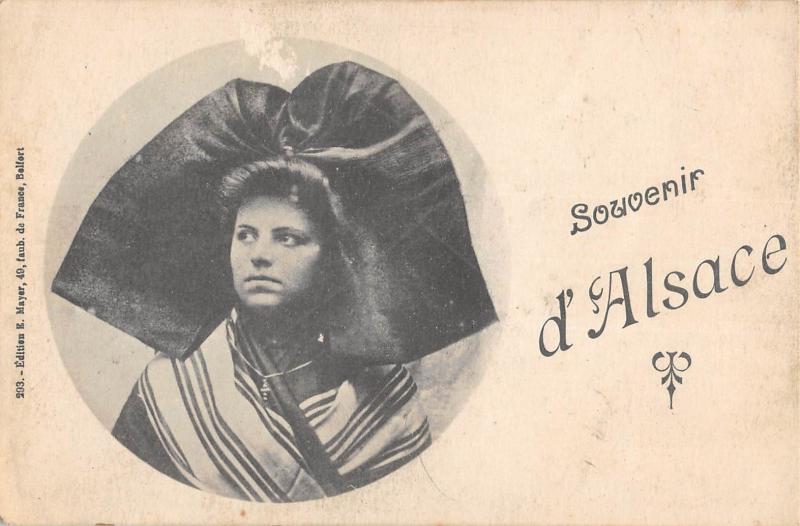 Carte postale ancienne Patriotique - Souvenir D'Alsace