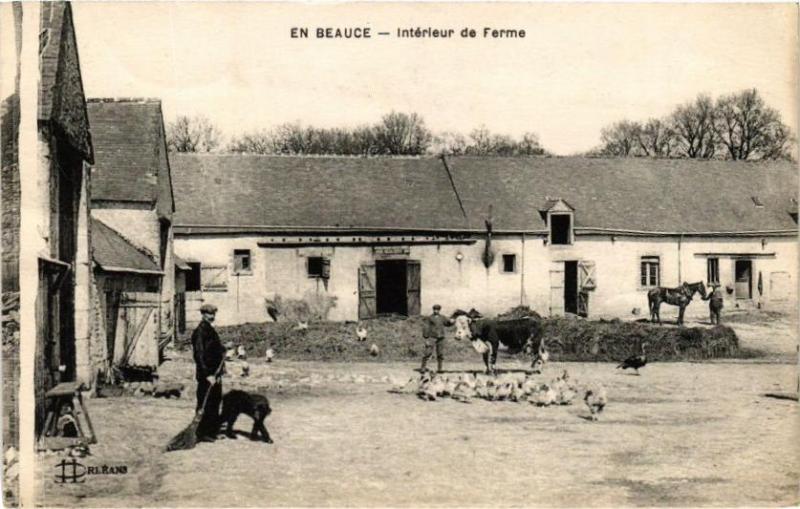 Carte postale ancienne En Beauce - Interieur de Ferme