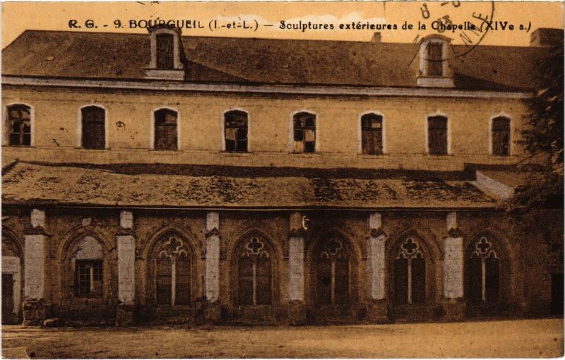 Carte postale ancienne Bourgueil Sculptures de la chapelle à Bourgueil