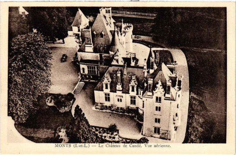 Carte postale ancienne Monts Chateau de Cande à Monts