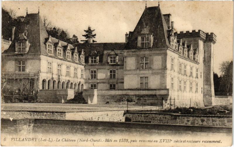 Carte postale ancienne Villandry le chateau à Villandry