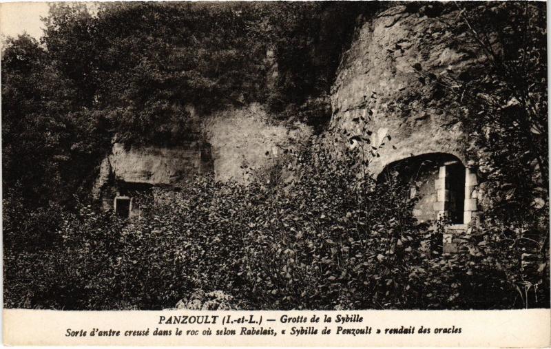 Carte postale ancienne Panzoult Grotte de la Sybille à Panzoult