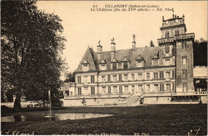 Carte postale ancienne Villandry le chateau à Villandry