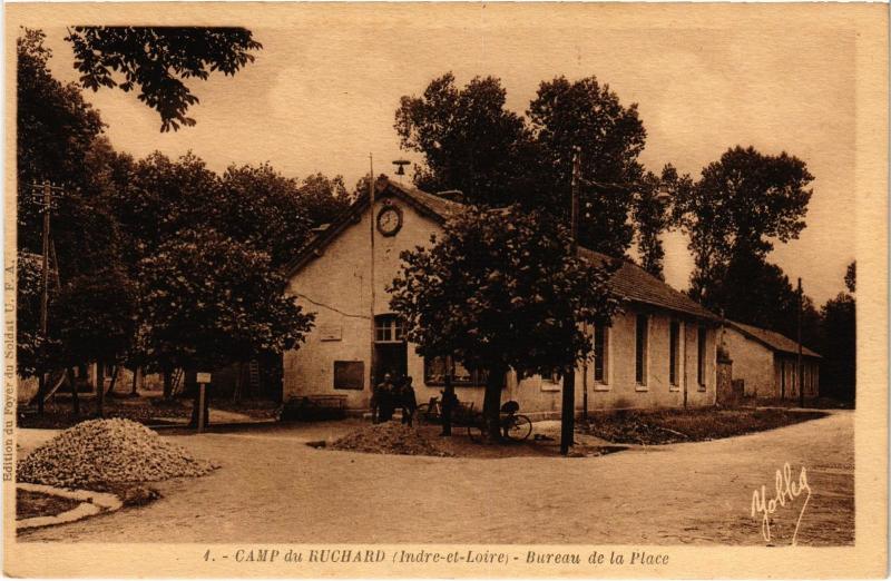 Carte postale ancienne Camp du Ruchard Bureau de la Place