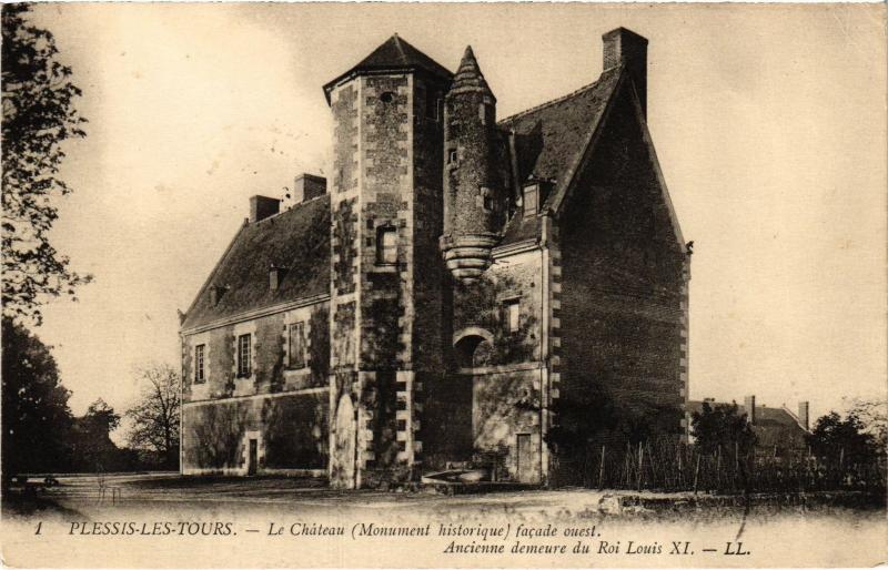 Carte postale ancienne Plessis les Tours le chateau à Tours